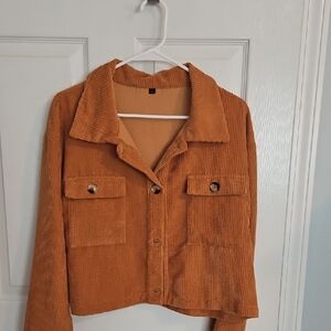 Women's Corduroy Jacket in Rust